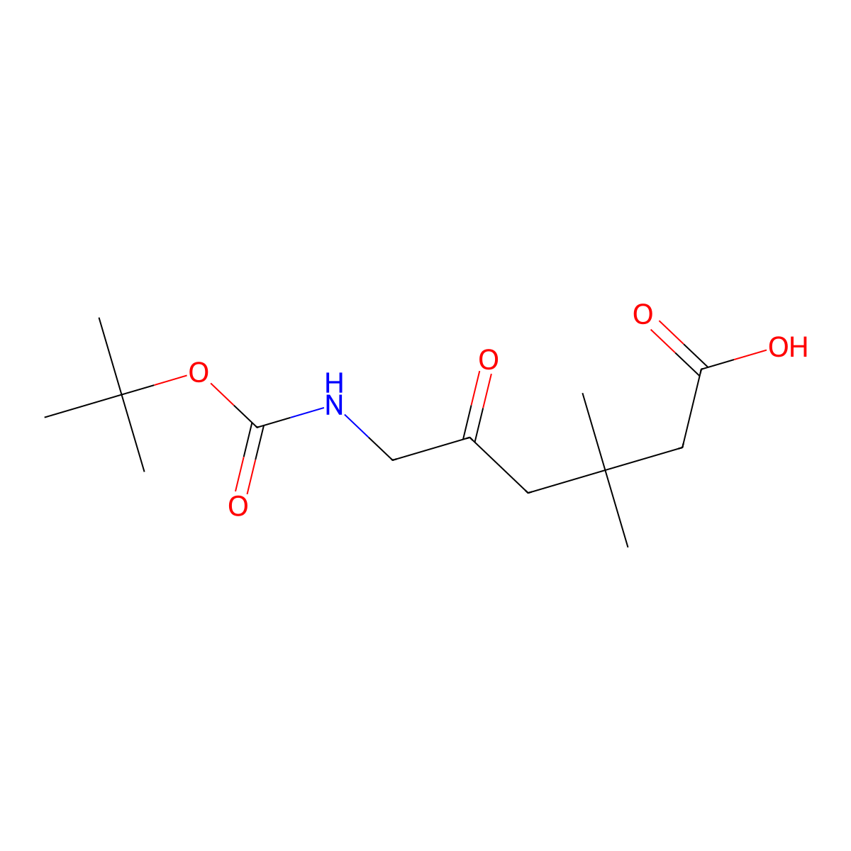6-{[(Tert-butoxy)carbonyl]amino}-3,3-dimethyl-5-oxohexanoic acid molecular structure, CAS 2580207-16-3