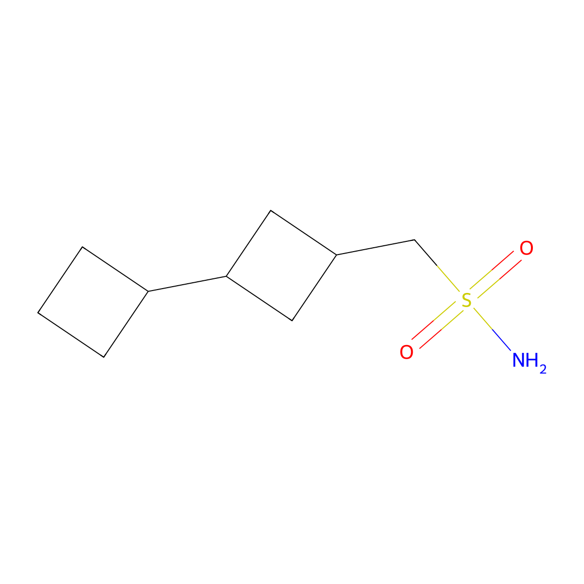 (3-Cyclobutylcyclobutyl)methanesulfonamide molecular structure, CAS 2580207-36-7