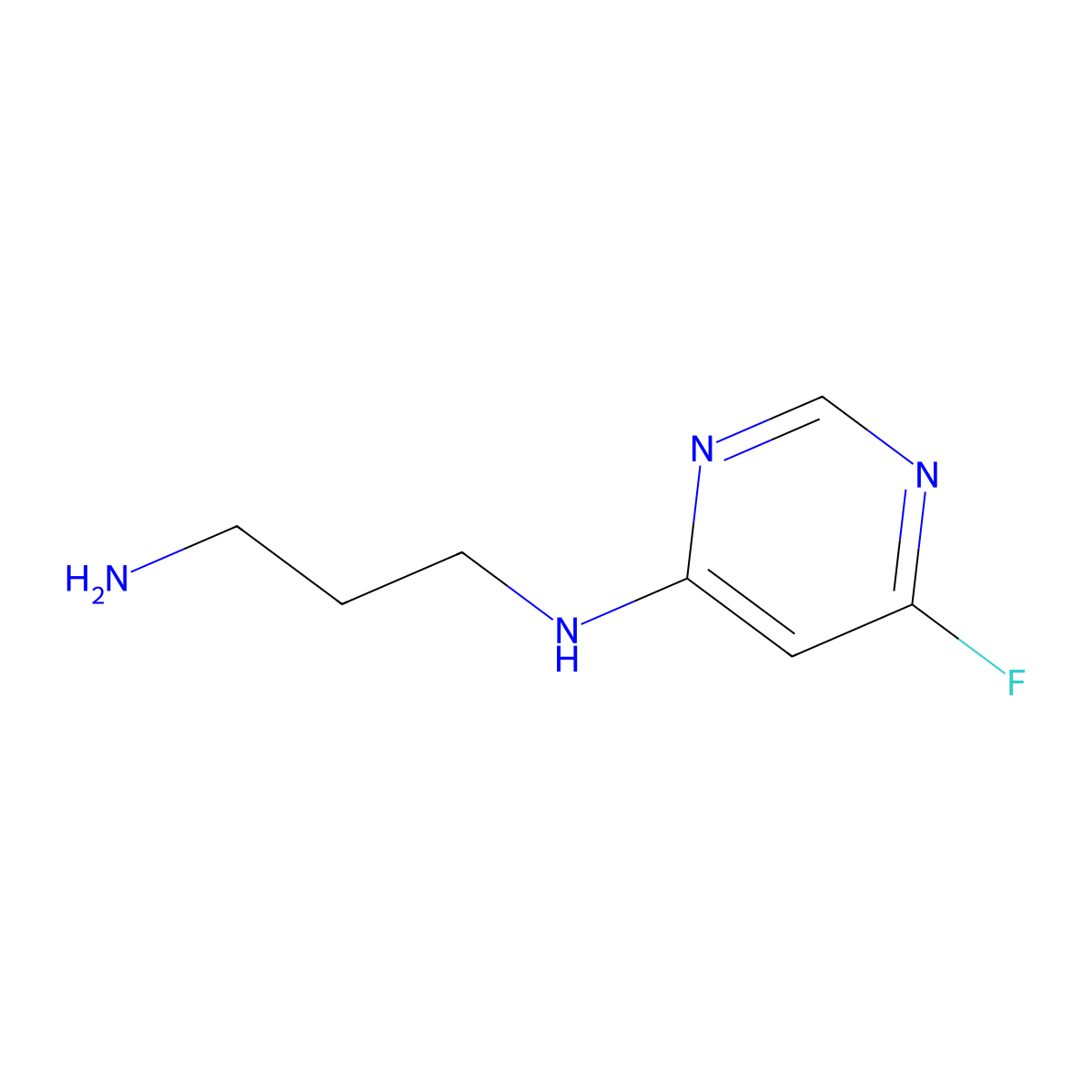 N1-(6-fluoropyrimidin-4-yl)propane-1,3-diamine molecular structure, CAS 2580207-37-8