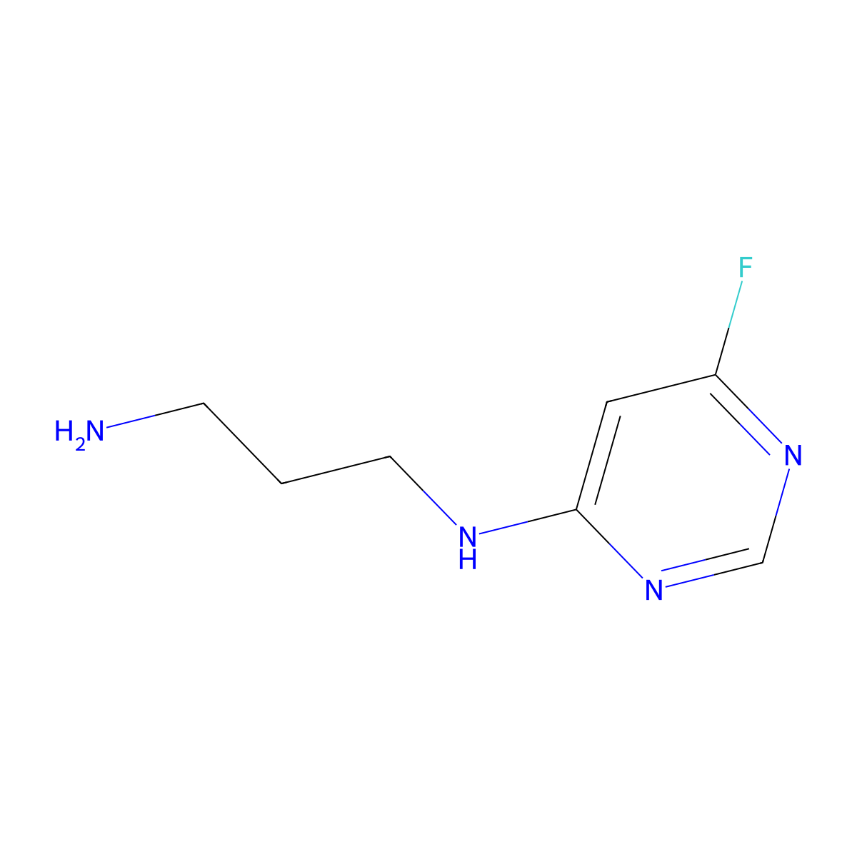 N1-(6-fluoropyrimidin-4-yl)propane-1,3-diamine molecular structure, CAS 2580207-37-8