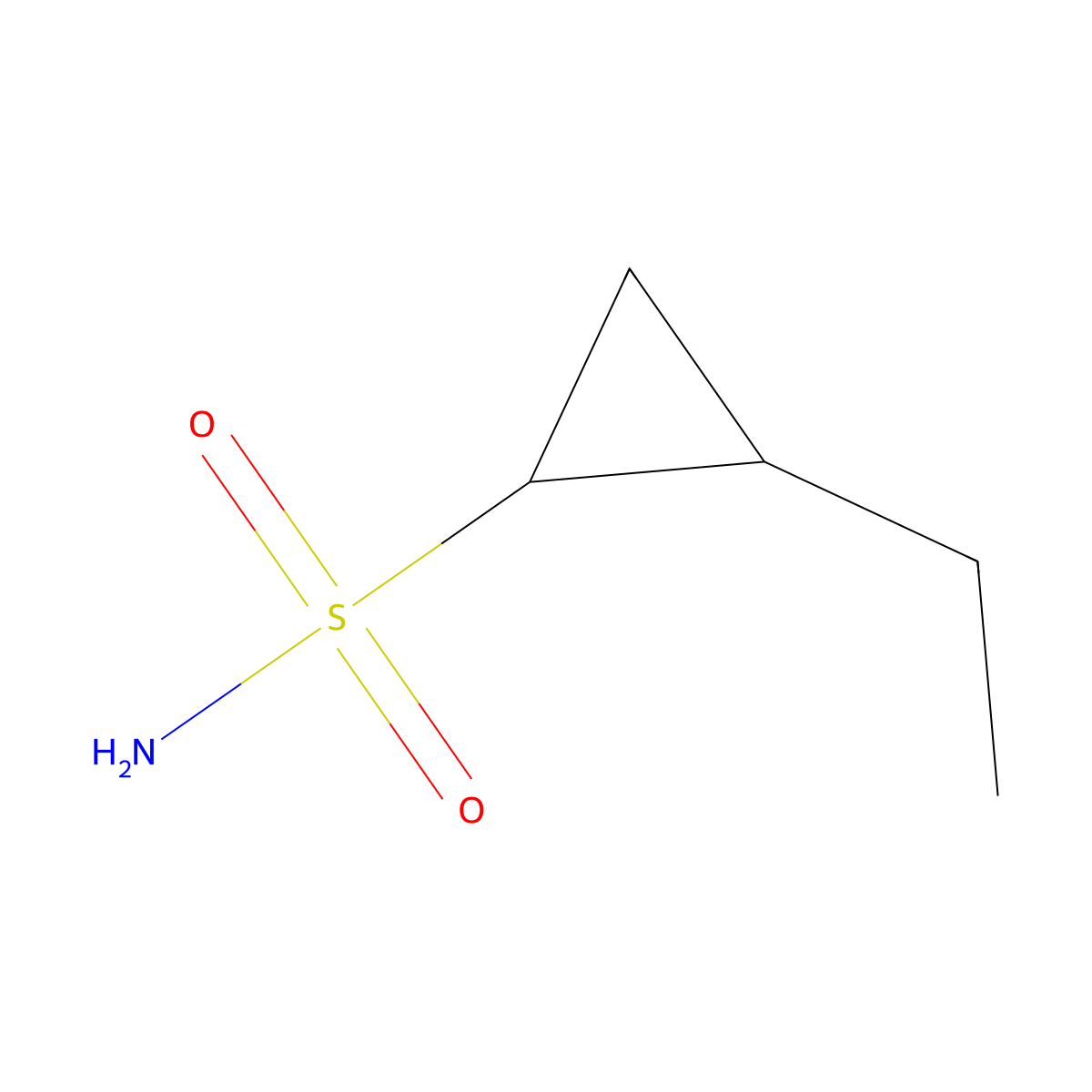 2-Ethylcyclopropane-1-sulfonamide molecular structure, CAS 2580207-46-9