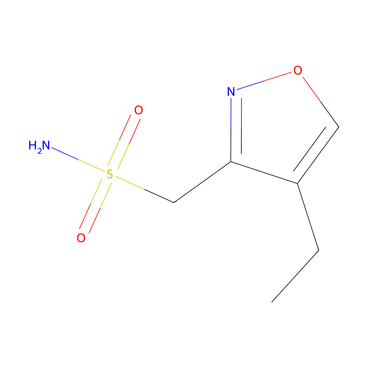 (4-Ethyl-1,2-oxazol-3-yl)methanesulfonamide molecular structure, CAS 2580207-49-2