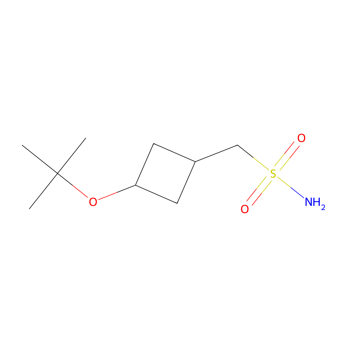 [3-(Tert-butoxy)cyclobutyl]methanesulfonamide molecular structure, CAS 2580207-67-4