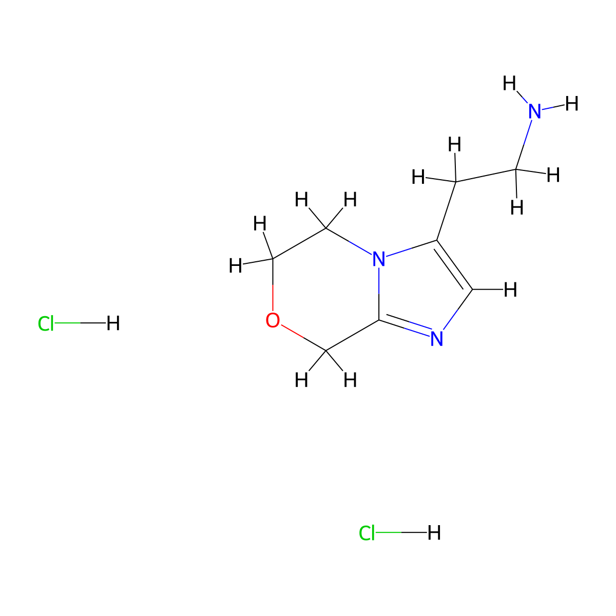 2-{5H,6H,8H-imidazo[2,1-c][1,4]oxazin-3-yl}ethan-1-amine dihydrochloride molecular structure, CAS 2580207-72-1