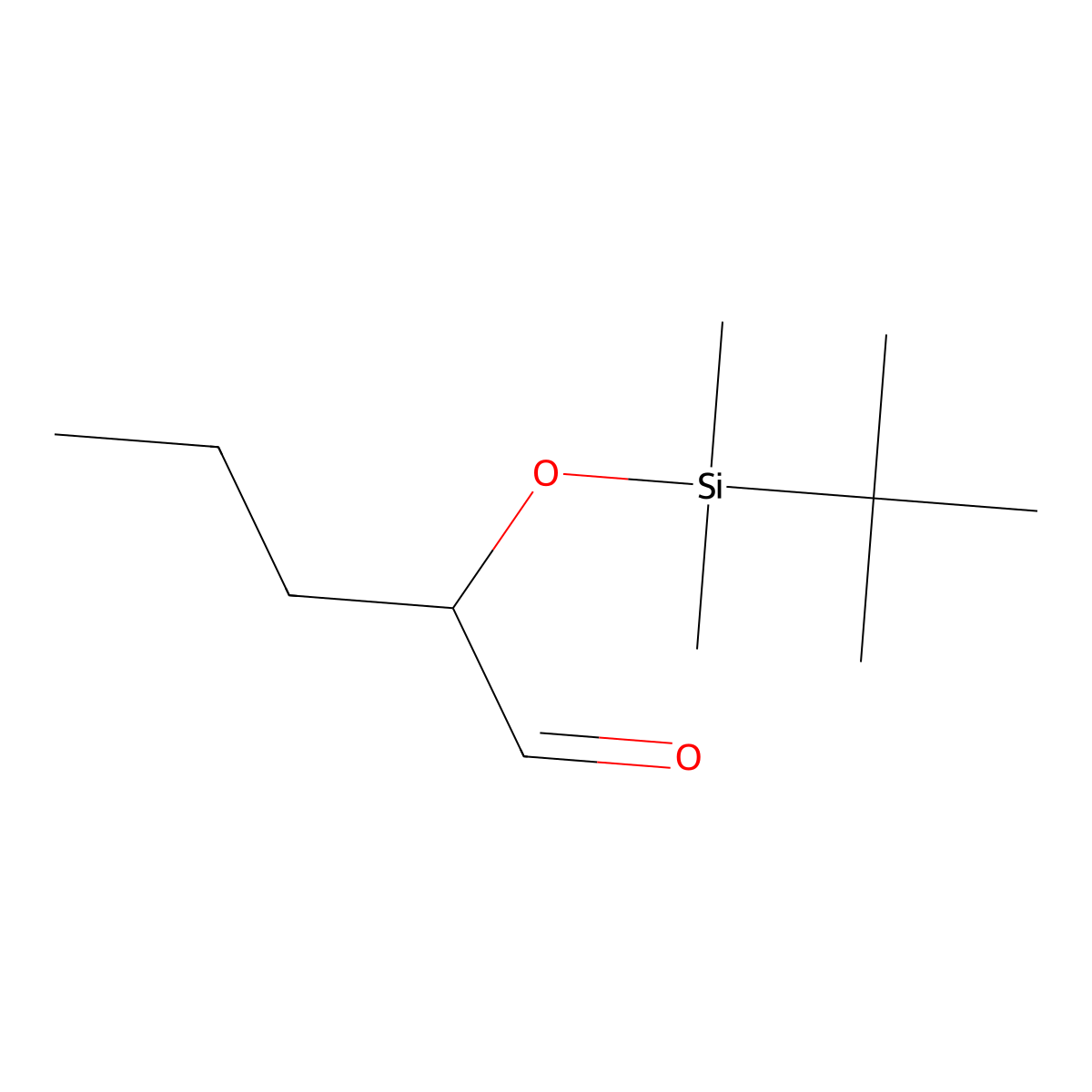 2-[(Tert-butyldimethylsilyl)oxy]pentanal molecular structure, CAS 2580207-78-7