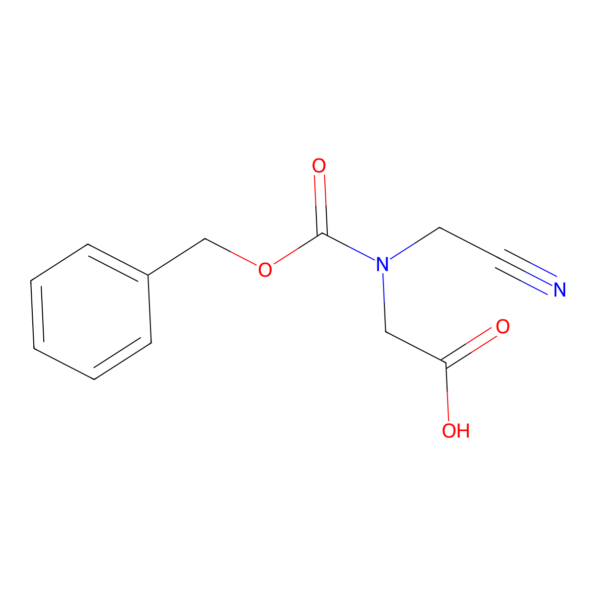 2-{[(Benzyloxy)carbonyl](cyanomethyl)amino}acetic acid molecular structure, CAS 2580207-80-1