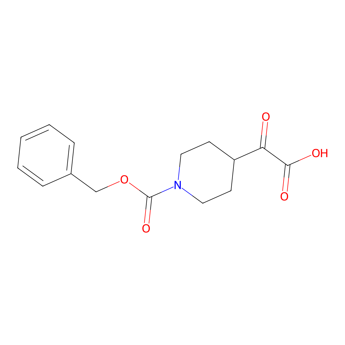 2-{1-[(Benzyloxy)carbonyl]piperidin-4-yl}-2-oxoacetic acid molecular structure, CAS 2580208-02-0