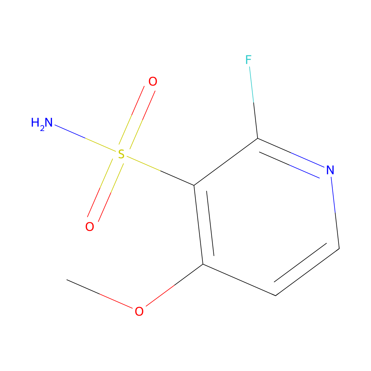 2-Fluoro-4-methoxypyridine-3-sulfonamide molecular structure, CAS 2580208-19-9