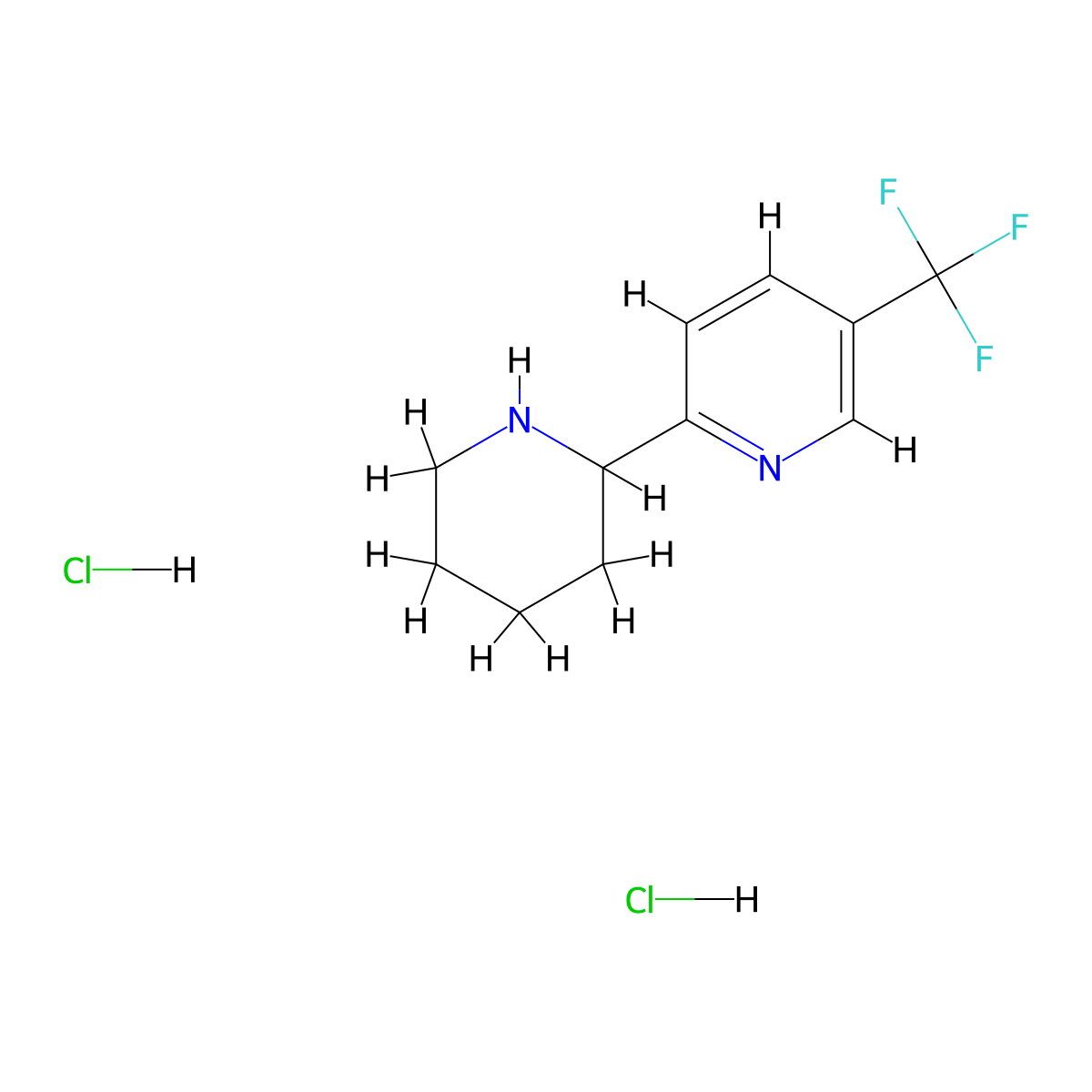 2-(Piperidin-2-yl)-5-(trifluoromethyl)pyridinedihydrochloride molecular structure, CAS 2580208-26-8