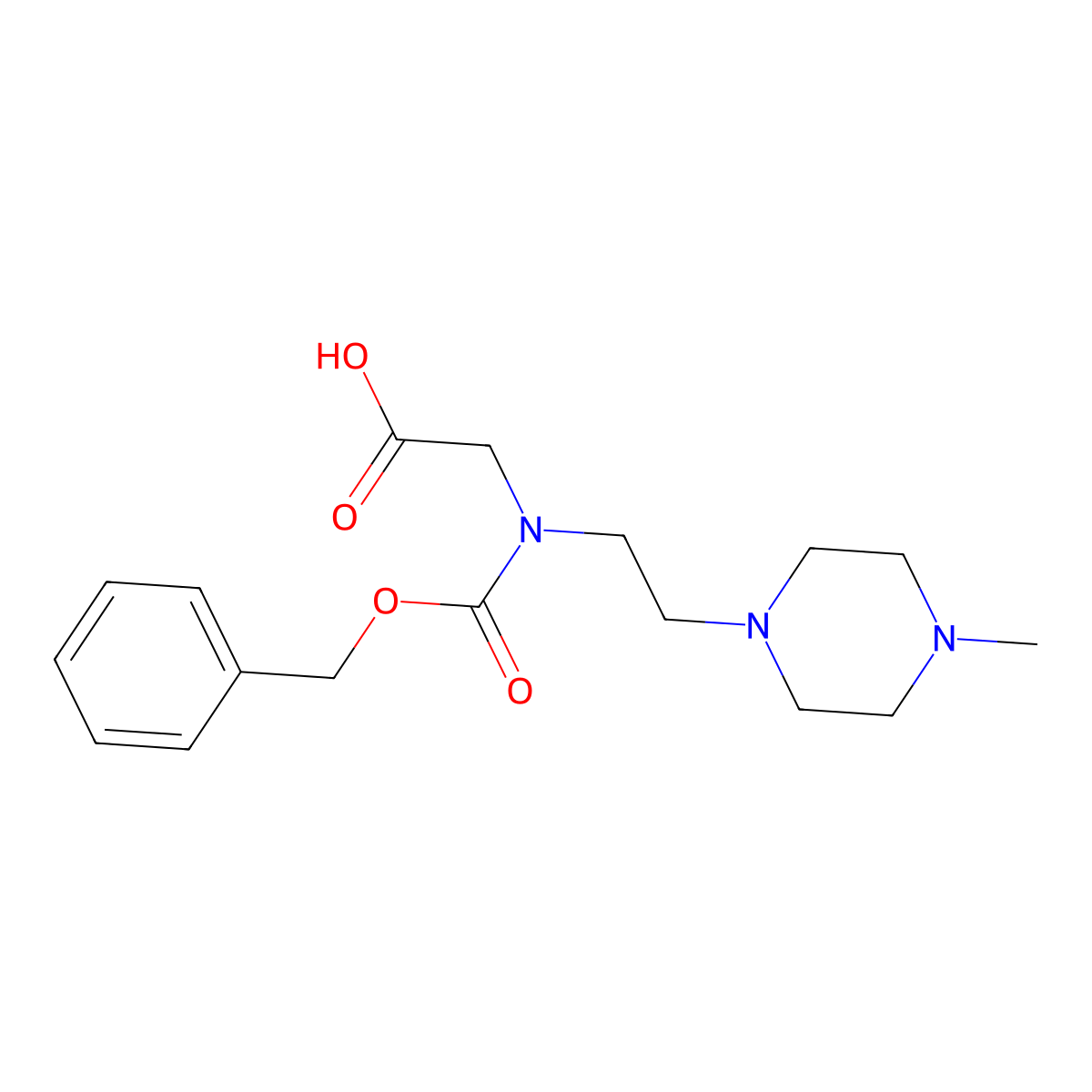 2-{[(Benzyloxy)carbonyl][2-(4-methylpiperazin-1-yl)ethyl]amino}acetic acid molecular structure, CAS 2580208-28-0
