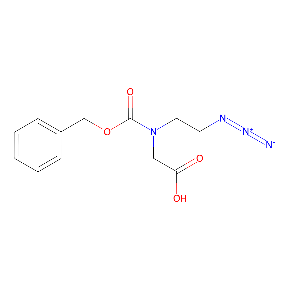 2-[(2-Azidoethyl)[(benzyloxy)carbonyl]amino]acetic acid molecular structure, CAS 2580208-29-1