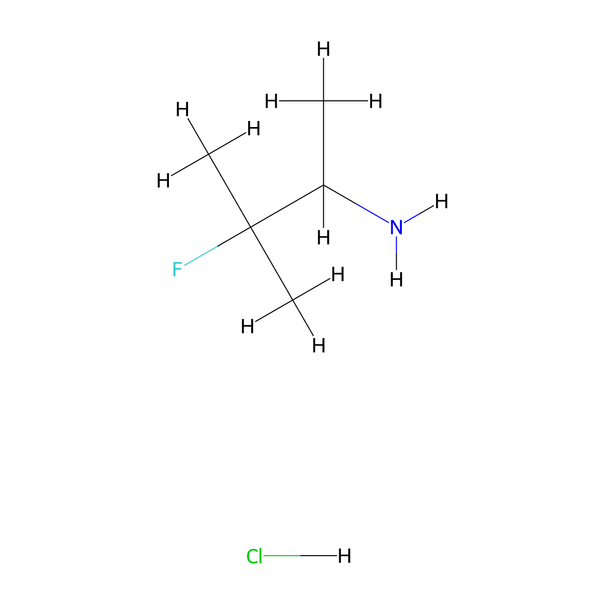 3-Fluoro-3-methylbutan-2-amine hydrochloride molecular structure, CAS 2580208-31-5