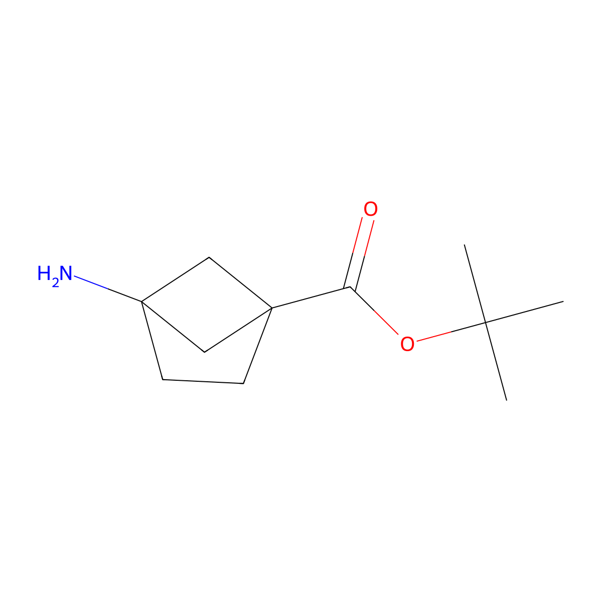 Tert-butyl 4-aminobicyclo[2.1.1]hexane-1-carboxylate molecular structure, CAS 2580208-41-7