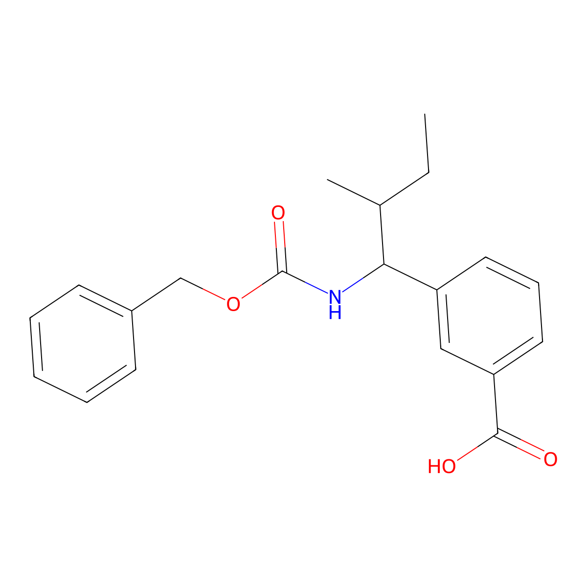 3-(1-{[(Benzyloxy)carbonyl]amino}-2-methylbutyl)benzoic acid molecular structure, CAS 2580208-48-4