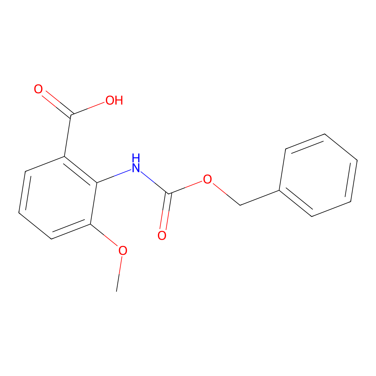 2-{[(Benzyloxy)carbonyl]amino}-3-methoxybenzoic acid molecular structure, CAS 2580208-66-6