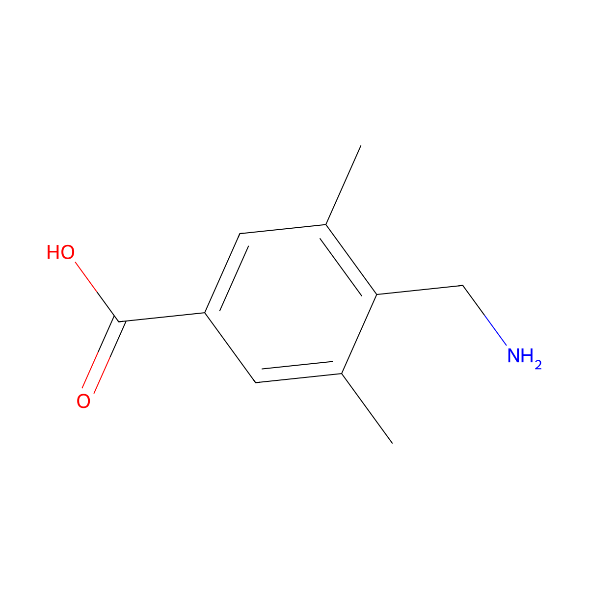 4-(Aminomethyl)-3,5-dimethylbenzoic acid molecular structure, CAS 2580208-72-4