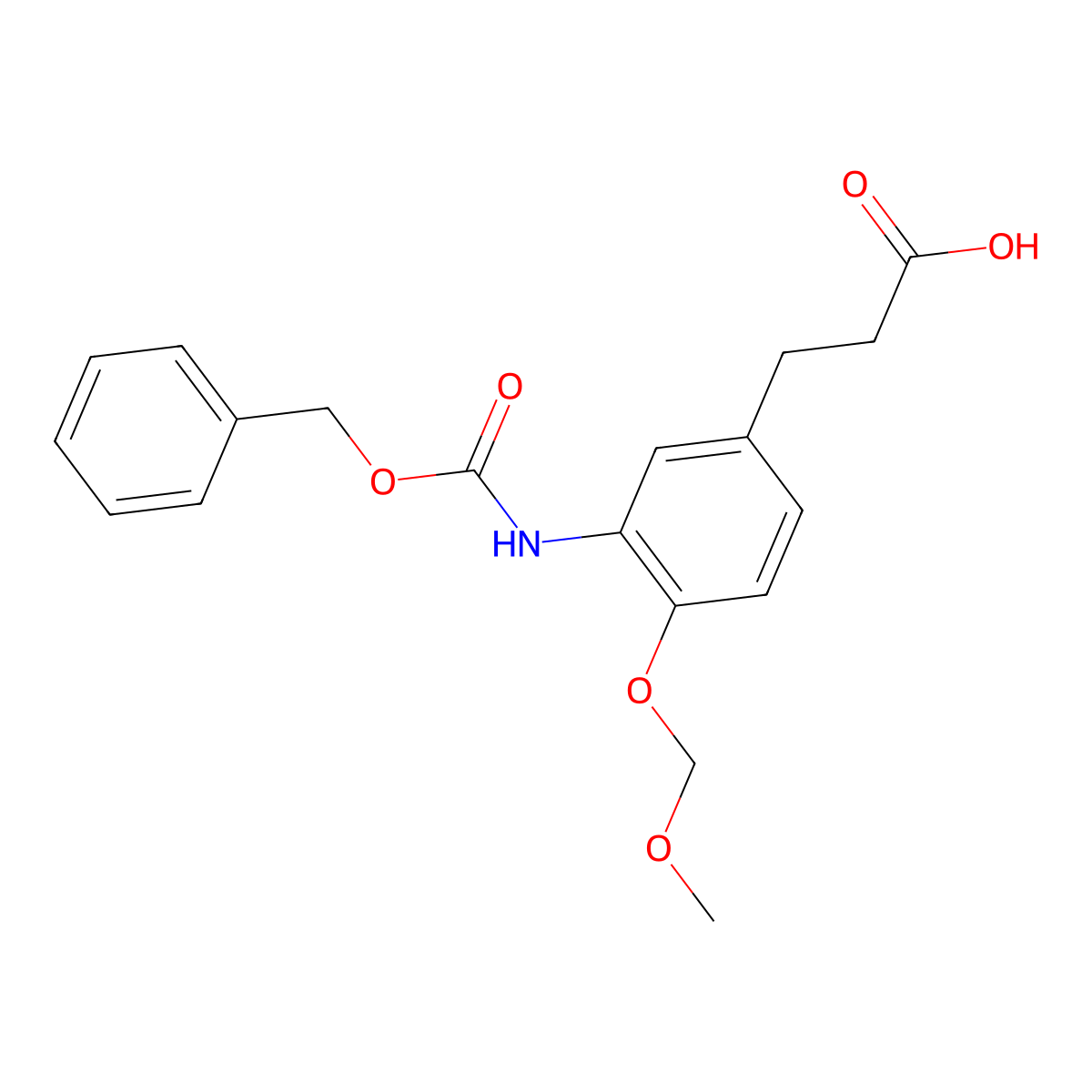 3-(3-{[(Benzyloxy)carbonyl]amino}-4-(methoxymethoxy)phenyl)propanoic acid molecular structure, CAS 2580208-89-3