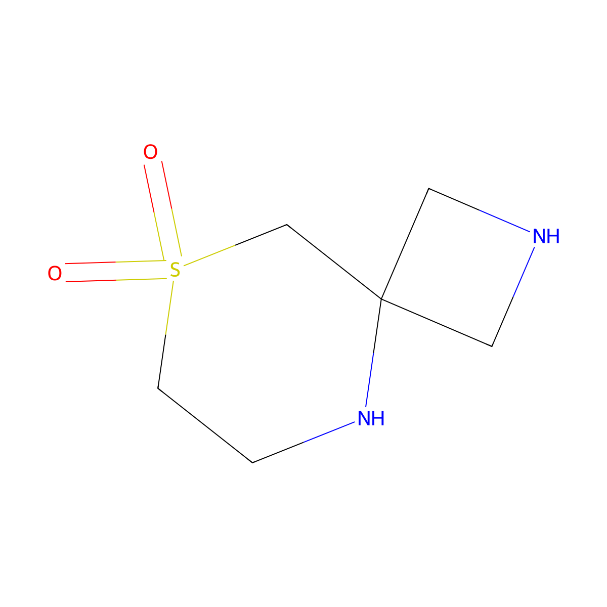 8lambda6-Thia-2,5-diazaspiro[3.5]nonane-8,8-dione molecular structure, CAS 2580208-98-4