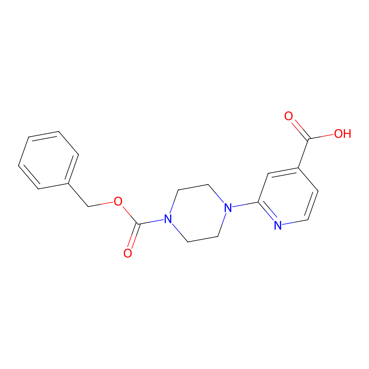 2-{4-[(Benzyloxy)carbonyl]piperazin-1-yl}pyridine-4-carboxylic acid molecular structure, CAS 2580209-05-6