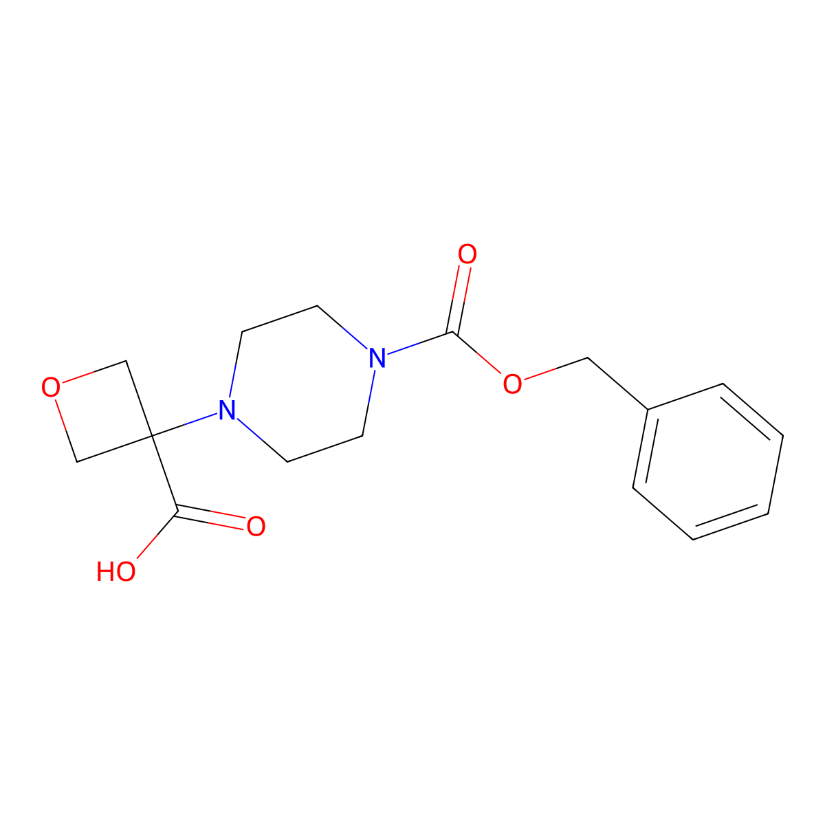 3-{4-[(Benzyloxy)carbonyl]piperazin-1-yl}oxetane-3-carboxylic acid molecular structure, CAS 2580209-09-0