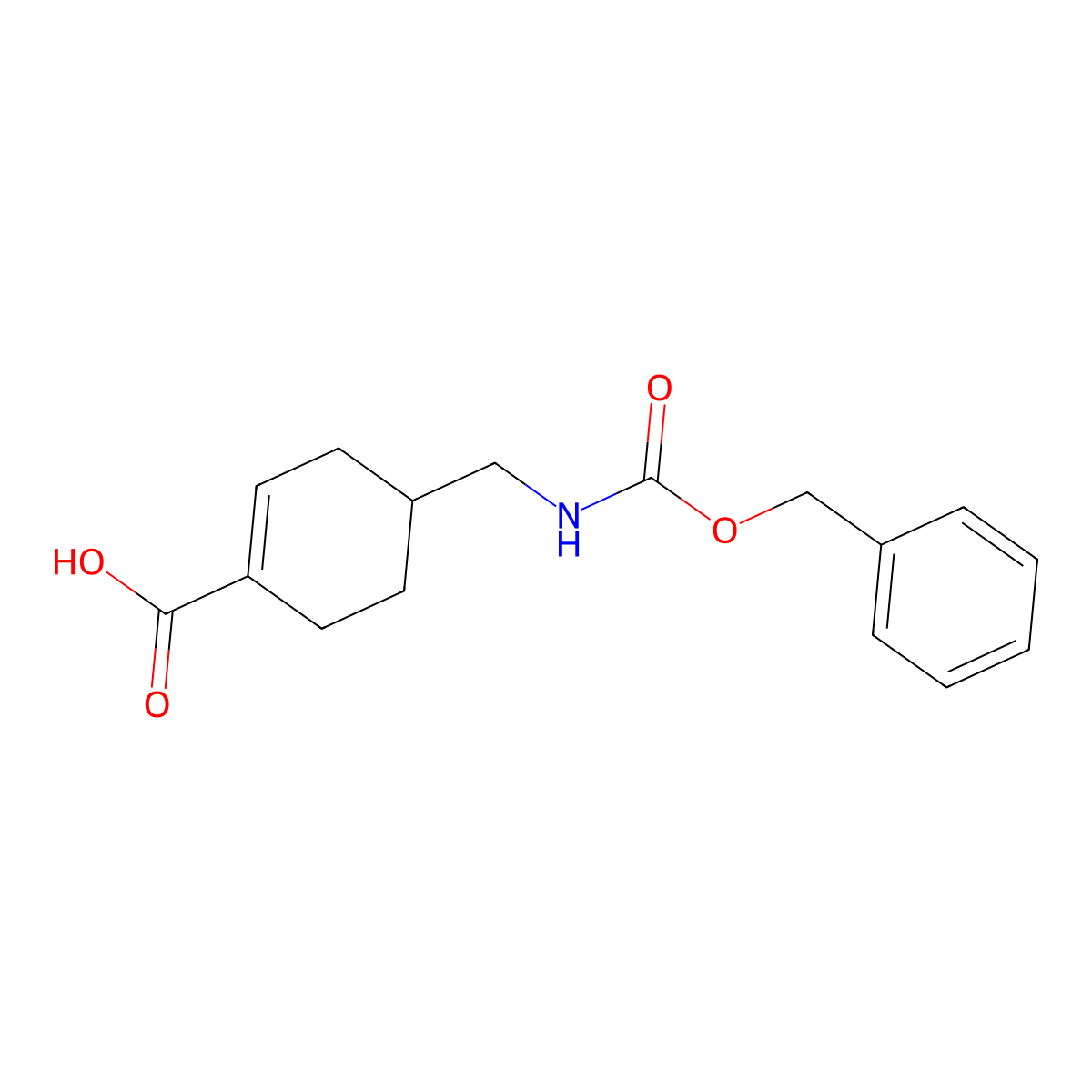 4-({[(Benzyloxy)carbonyl]amino}methyl)cyclohex-1-ene-1-carboxylic acid molecular structure, CAS 2580209-25-0