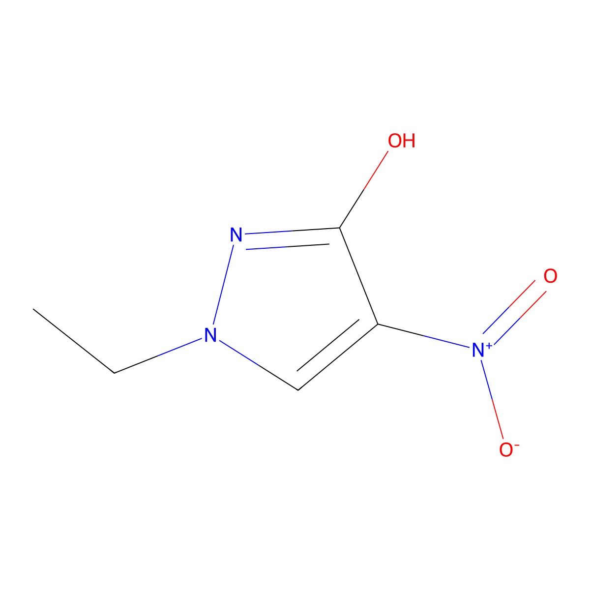 1-ethyl-4-nitro-1H-pyrazol-3-ol molecular structure, CAS 2580209-27-2