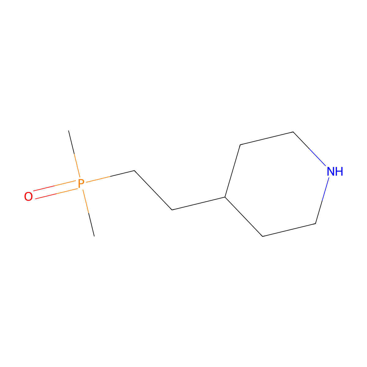 4-[2-(Dimethylphosphoryl)ethyl]piperidine molecular structure, CAS 2580209-31-8