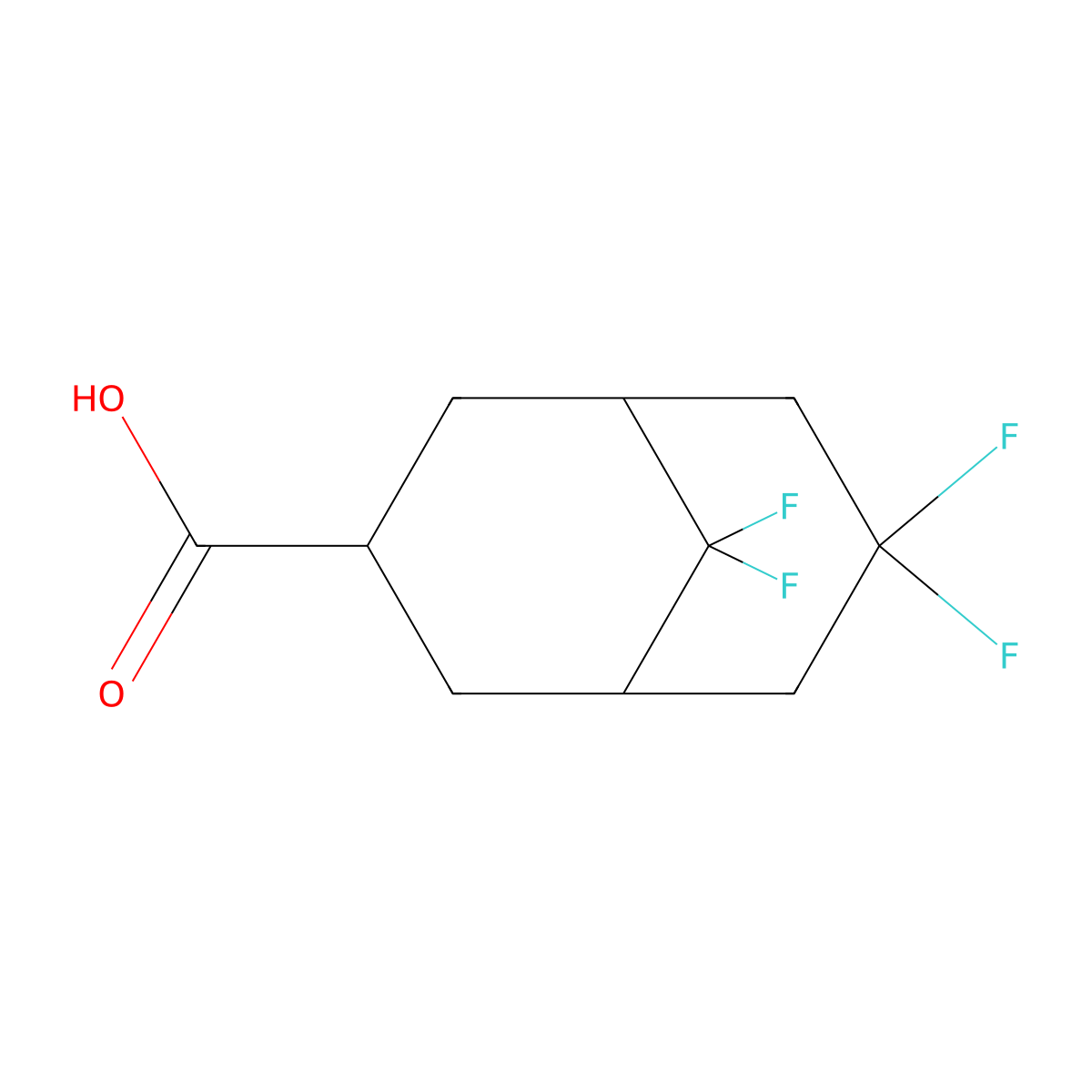 7,7,9,9-Tetrafluorobicyclo[3.3.1]nonane-3-carboxylic acid molecular structure, CAS 2580209-50-1