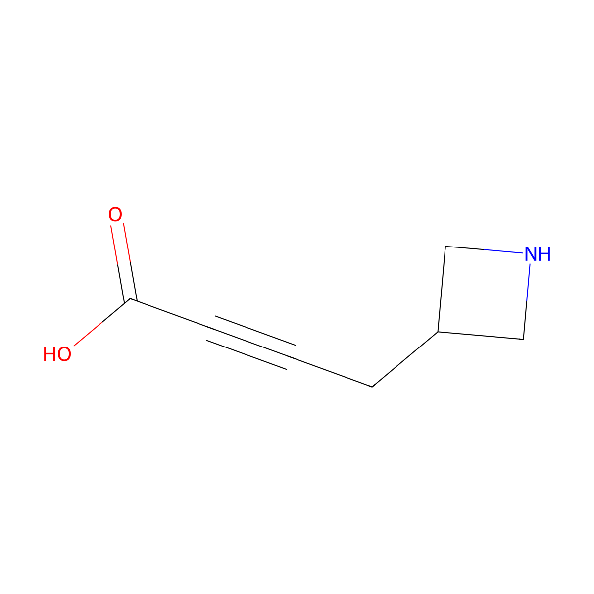 4-(Azetidin-3-yl)but-2-ynoic acid molecular structure, CAS 2580209-65-8
