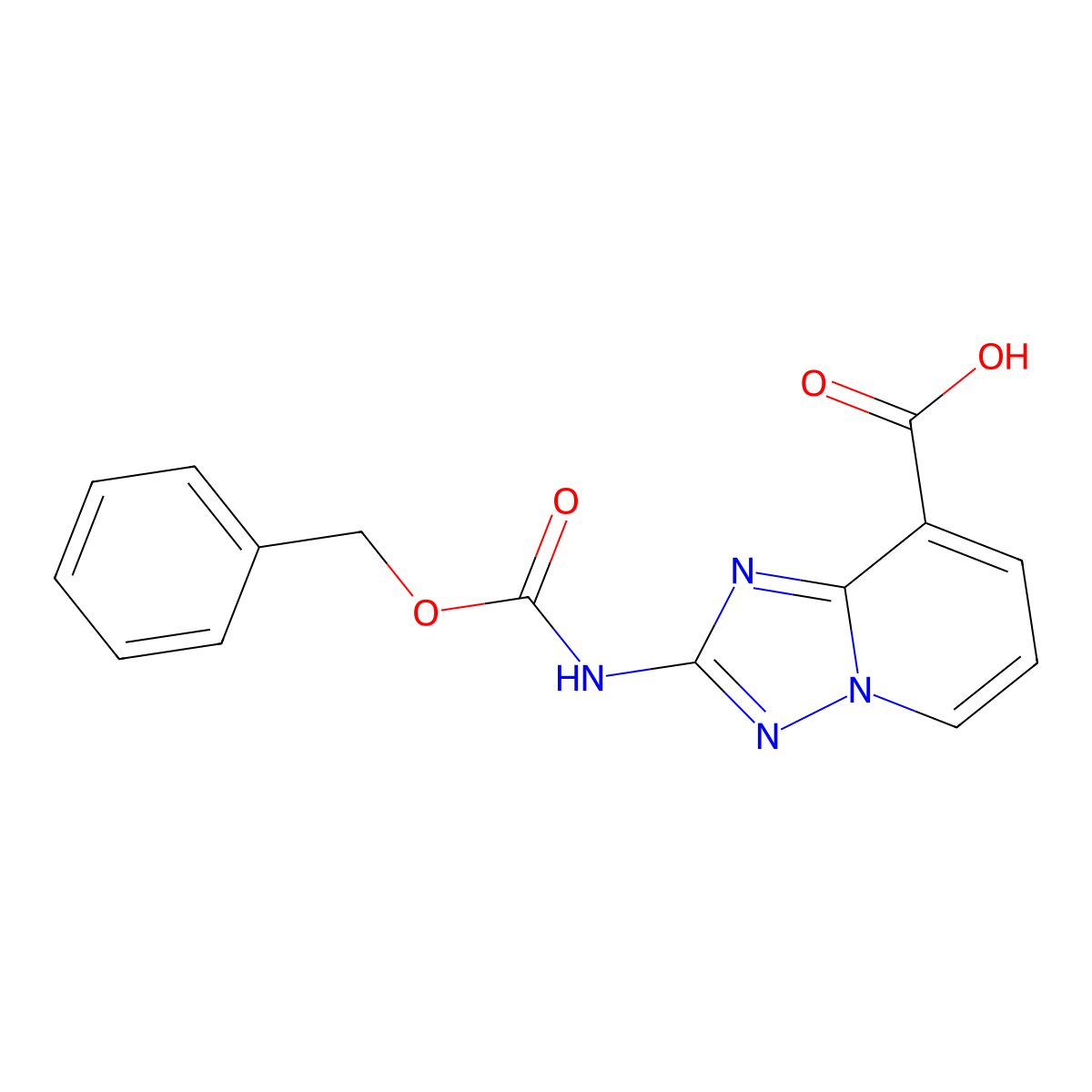 2-{[(Benzyloxy)carbonyl]amino}-[1,2,4]triazolo[1,5-a]pyridine-8-carboxylic acid molecular structure, CAS 2580209-67-0