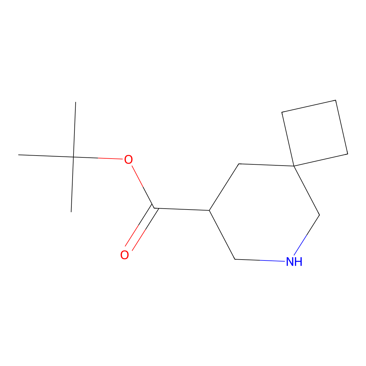 Tert-butyl 6-azaspiro[3.5]nonane-8-carboxylate molecular structure, CAS 2580209-97-6