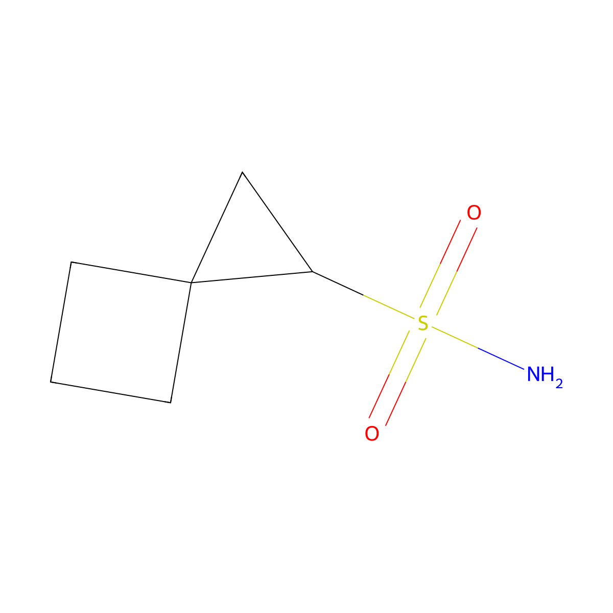Spiro[2.3]hexane-1-sulfonamide molecular structure, CAS 2580210-08-6
