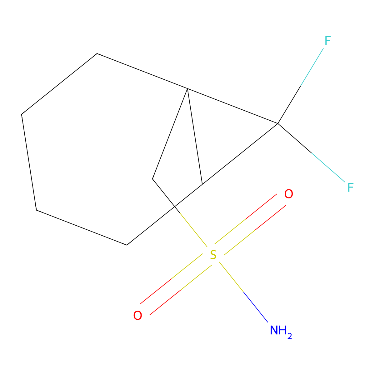 {7,7-Difluorobicyclo[4.1.0]heptan-1-yl}methanesulfonamide molecular structure, CAS 2580210-11-1