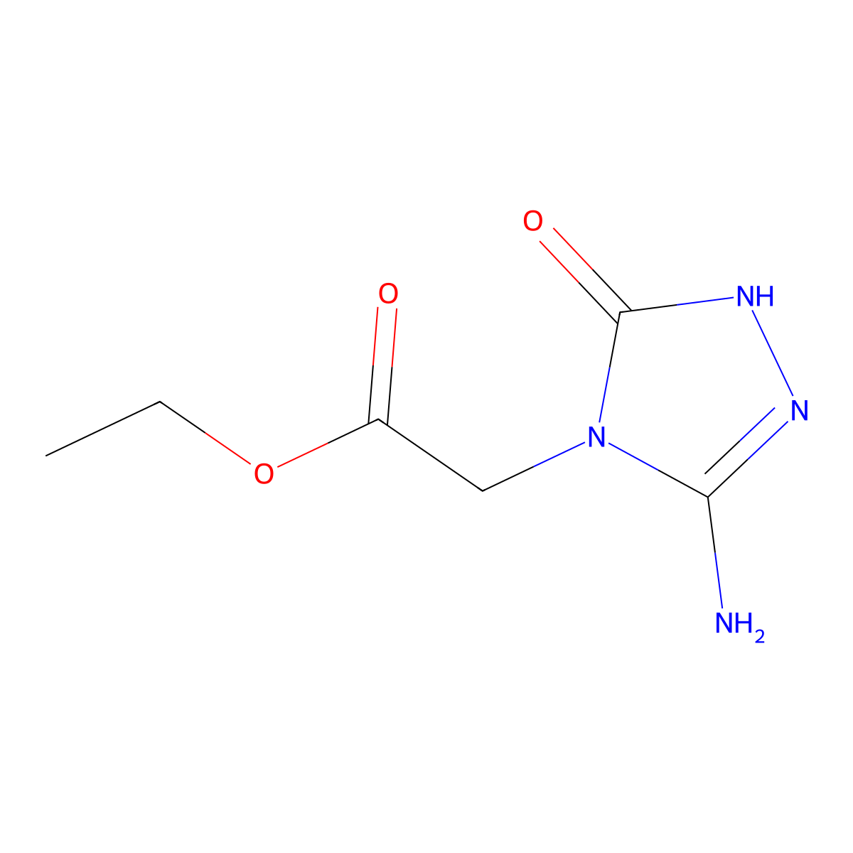 ethyl 2-(3-amino-5-oxo-4,5-dihydro-1H-1,2,4-triazol-4-yl)acetate molecular structure, CAS 2580210-13-3