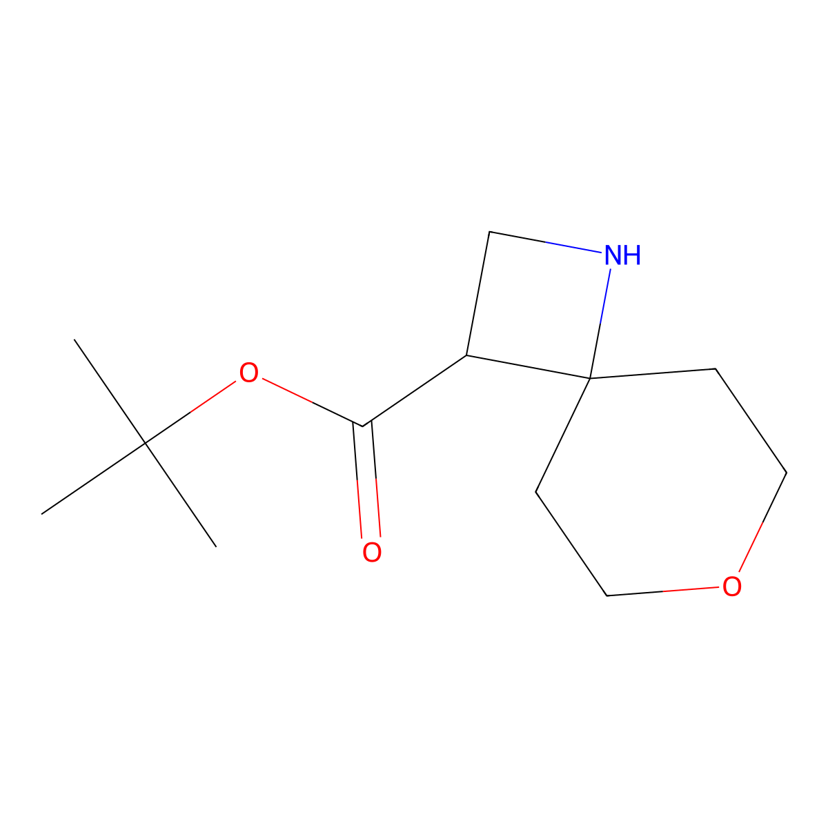 Tert-butyl 7-oxa-1-azaspiro[3.5]nonane-3-carboxylate molecular structure, CAS 2580210-15-5