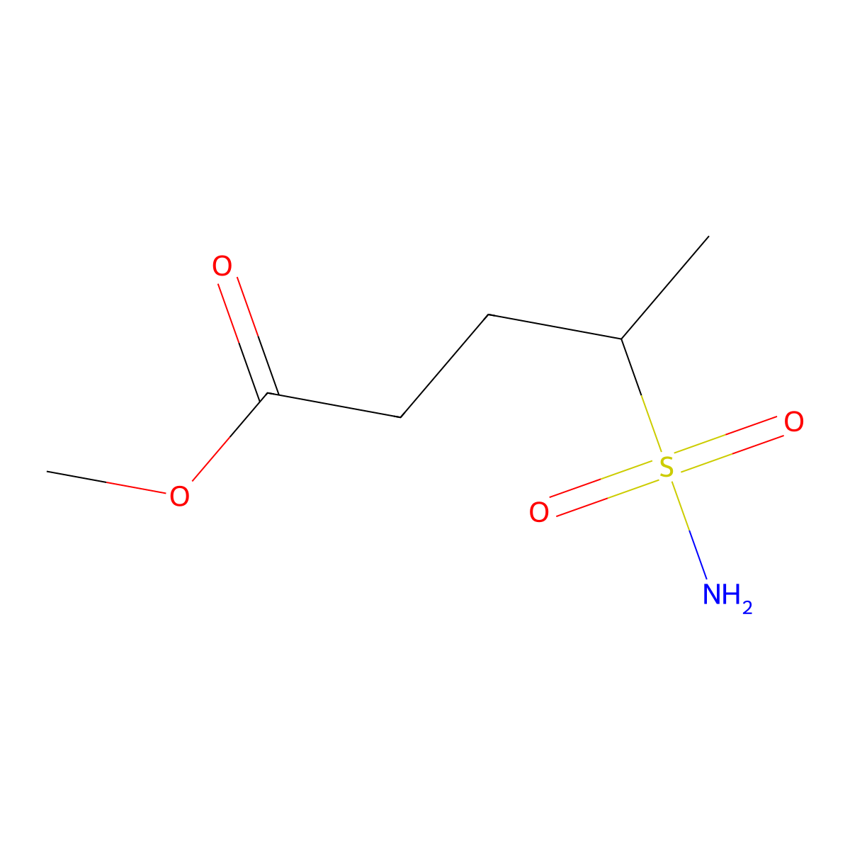 Methyl 4-sulfamoylpentanoate molecular structure, CAS 2580210-29-1