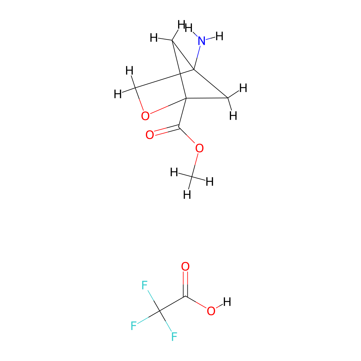 Methyl 4-amino-2-oxabicyclo[2.1.1]hexane-1-carboxylate; trifluoroacetic acid molecular structure, CAS 2580210-30-4