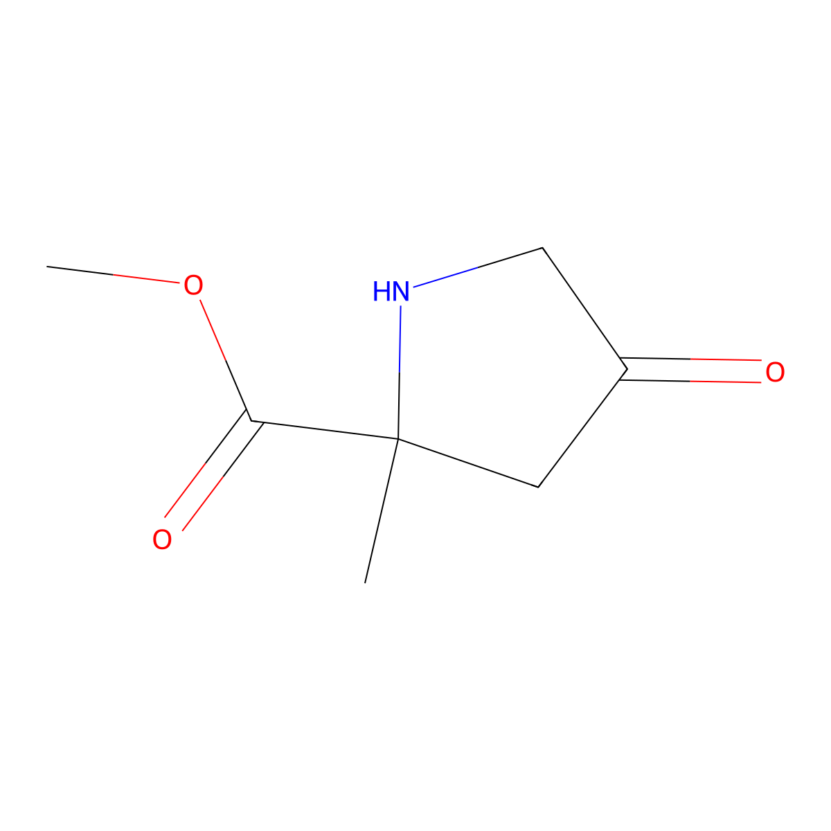 Methyl 2-methyl-4-oxopyrrolidine-2-carboxylate molecular structure, CAS 2580210-46-2