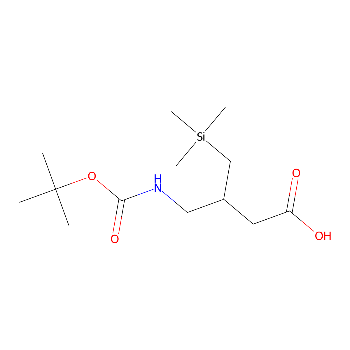 4-{[(Tert-butoxy)carbonyl]amino}-3-[(trimethylsilyl)methyl]butanoic acid molecular structure, CAS 2580210-57-5