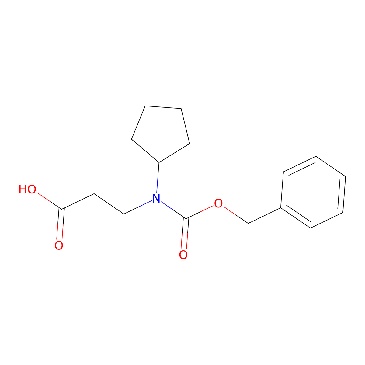 3-{[(Benzyloxy)carbonyl](cyclopentyl)amino}propanoic acid molecular structure, CAS 2580210-62-2