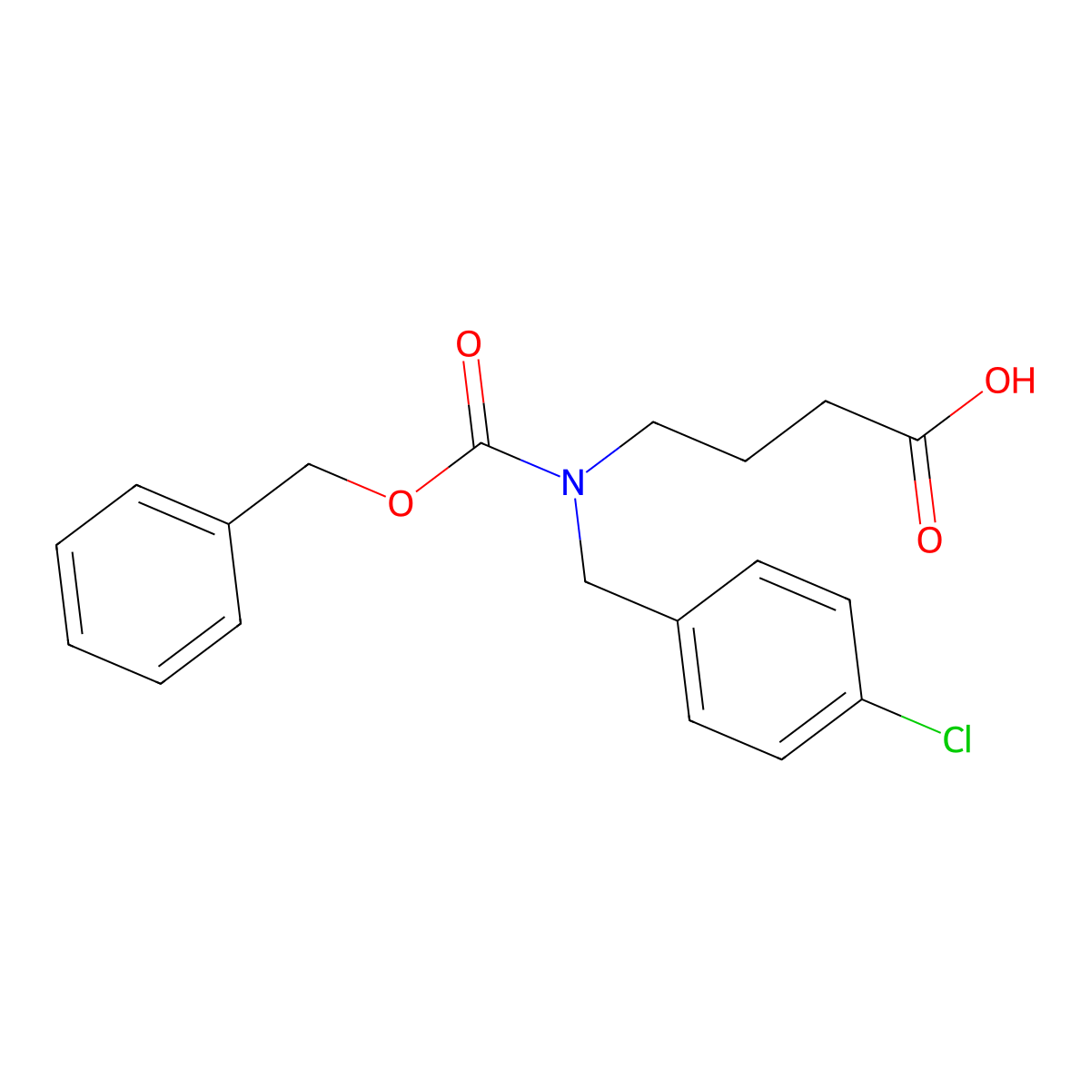 4-{[(Benzyloxy)carbonyl][(4-chlorophenyl)methyl]amino}butanoic acid molecular structure, CAS 2580210-63-3