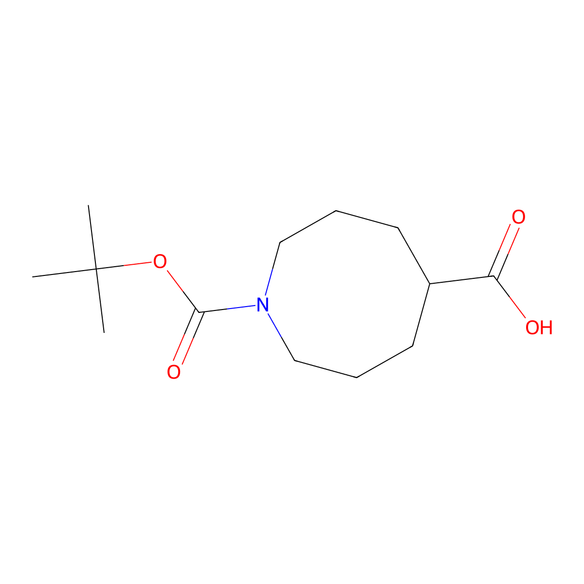 1-[(Tert-butoxy)carbonyl]azocane-5-carboxylic acid molecular structure, CAS 2580210-68-8
