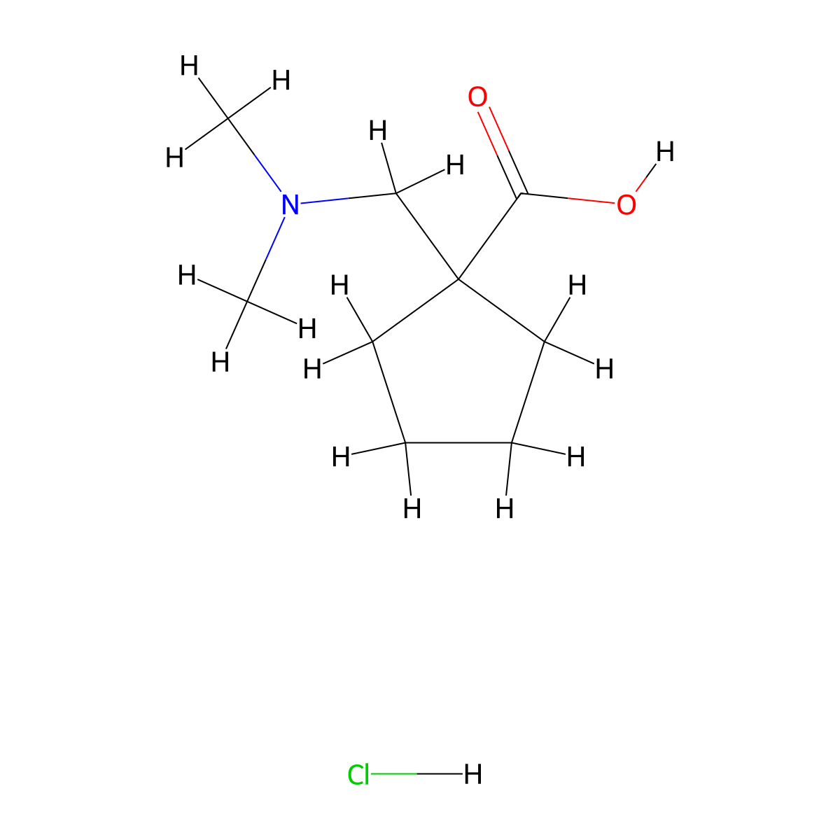 1-[(Dimethylamino)methyl]cyclopentane-1-carboxylicacidhydrochloride molecular structure, CAS 2580210-89-3
