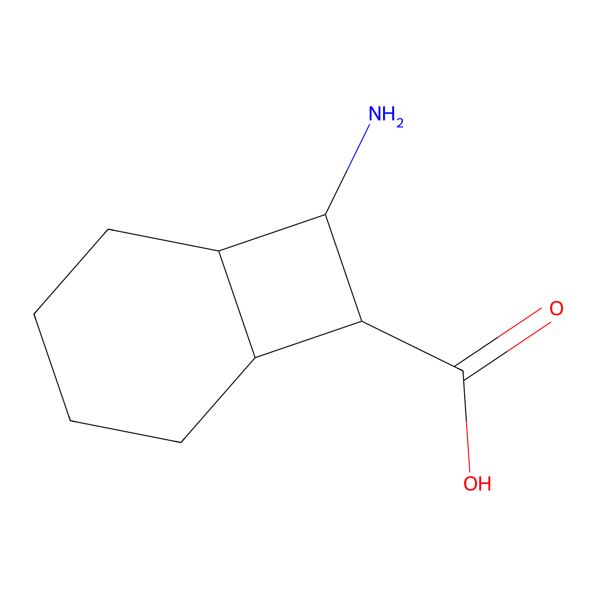 8-Aminobicyclo[4.2.0]octane-7-carboxylic acid molecular structure, CAS 2580210-95-1
