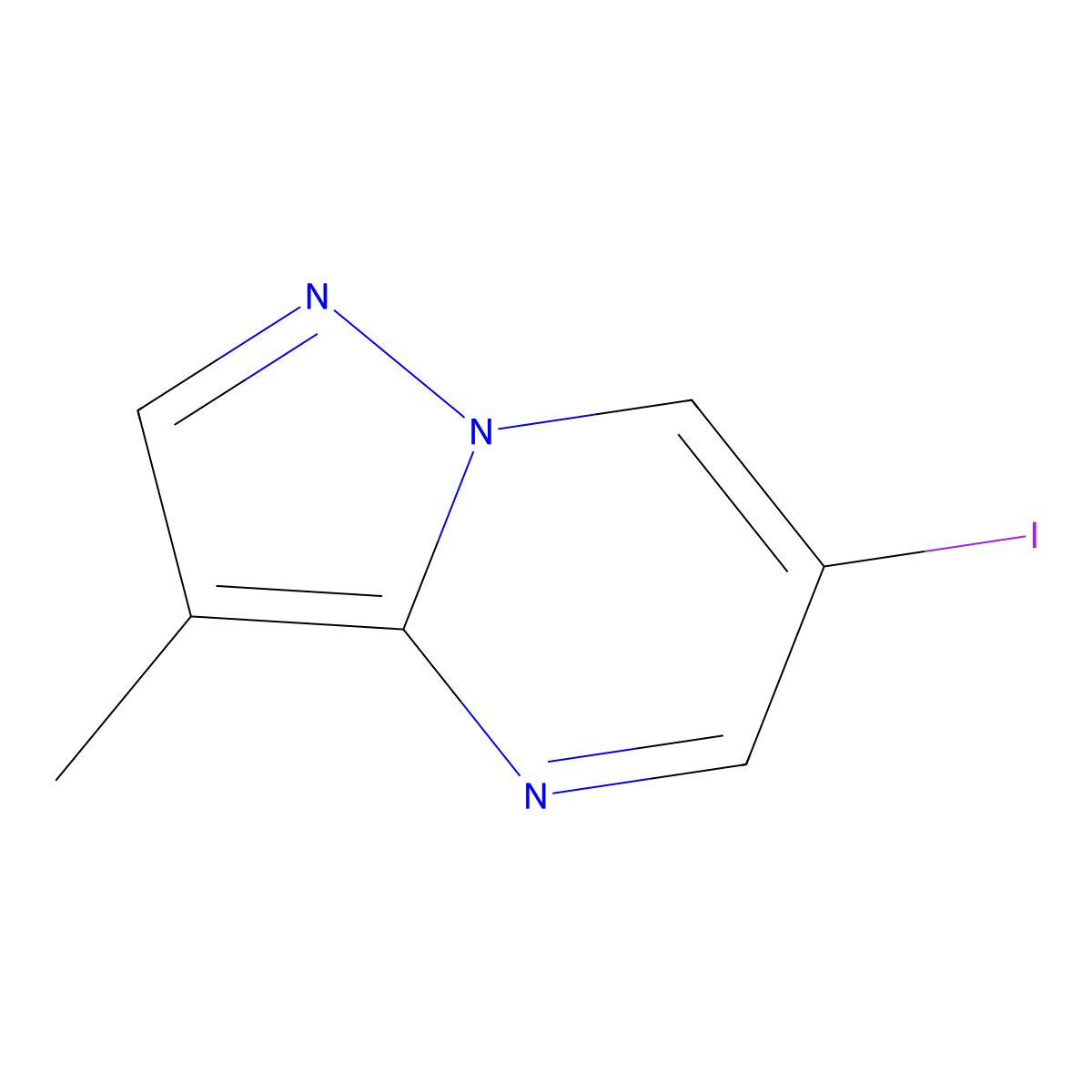 6-Iodo-3-methylpyrazolo[1,5-a]pyrimidine molecular structure, CAS 2580211-07-8
