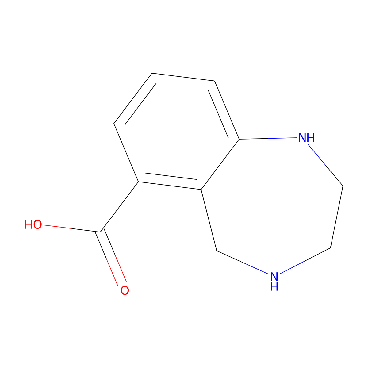 2,3,4,5-tetrahydro-1H-1,4-benzodiazepine-6-carboxylic acid molecular structure, CAS 2580211-23-8