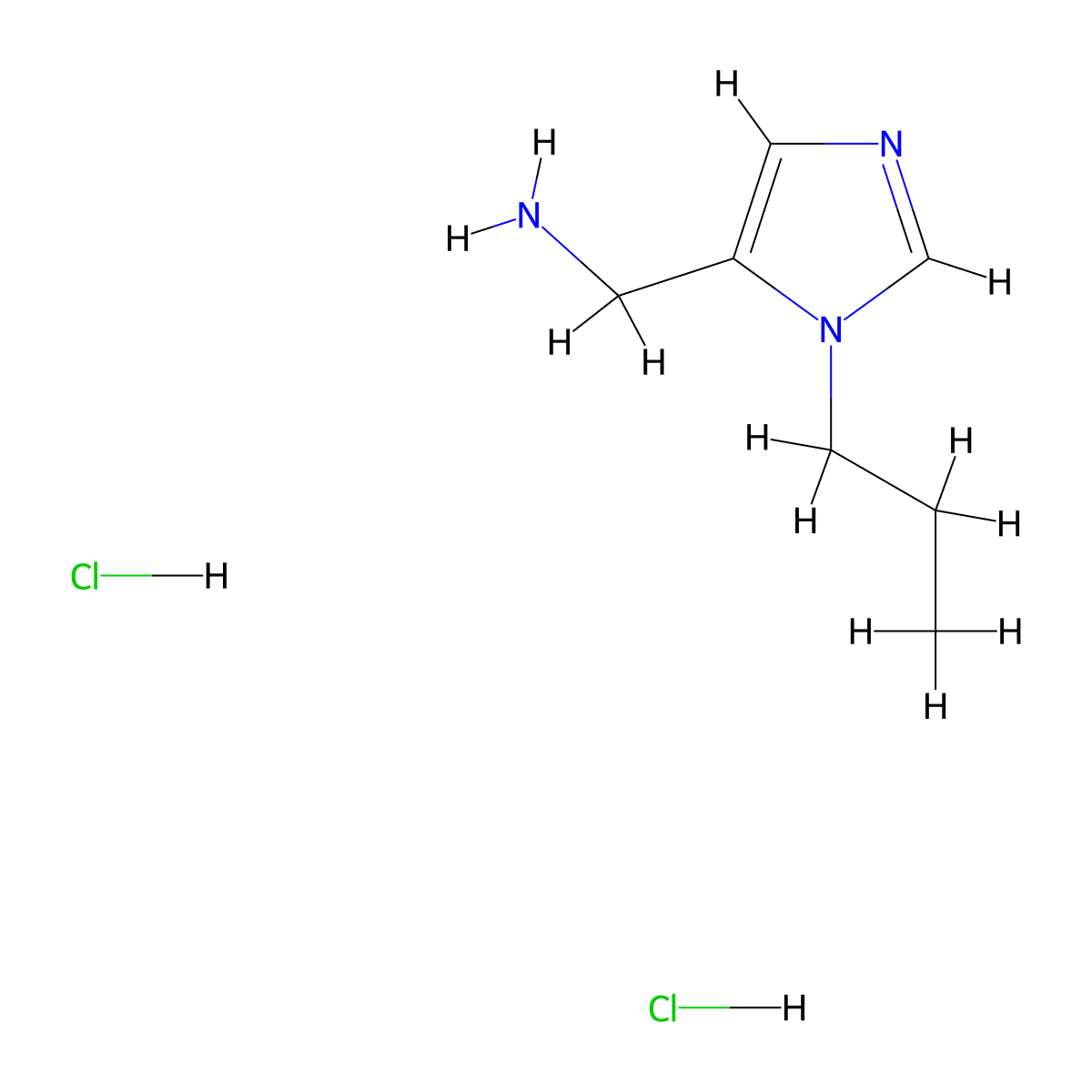 (3-Propylimidazol-4-yl)methanamine;dihydrochloride molecular structure, CAS 2580211-48-7