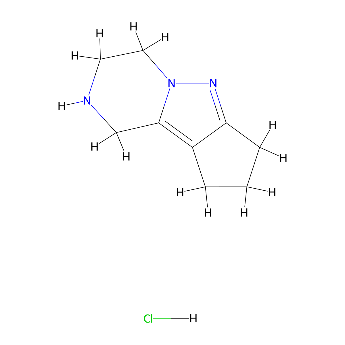7,8,11-Triazatricyclo(6.4.0.0,2,6)dodeca-1,6-diene hydrochloride molecular structure, CAS 2580211-50-1