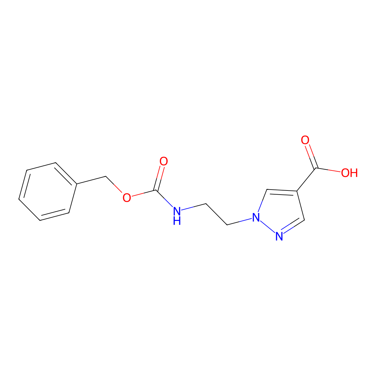 1-(2-{[(benzyloxy)carbonyl]amino}ethyl)-1H-pyrazole-4-carboxylic acid molecular structure, CAS 2580211-55-6
