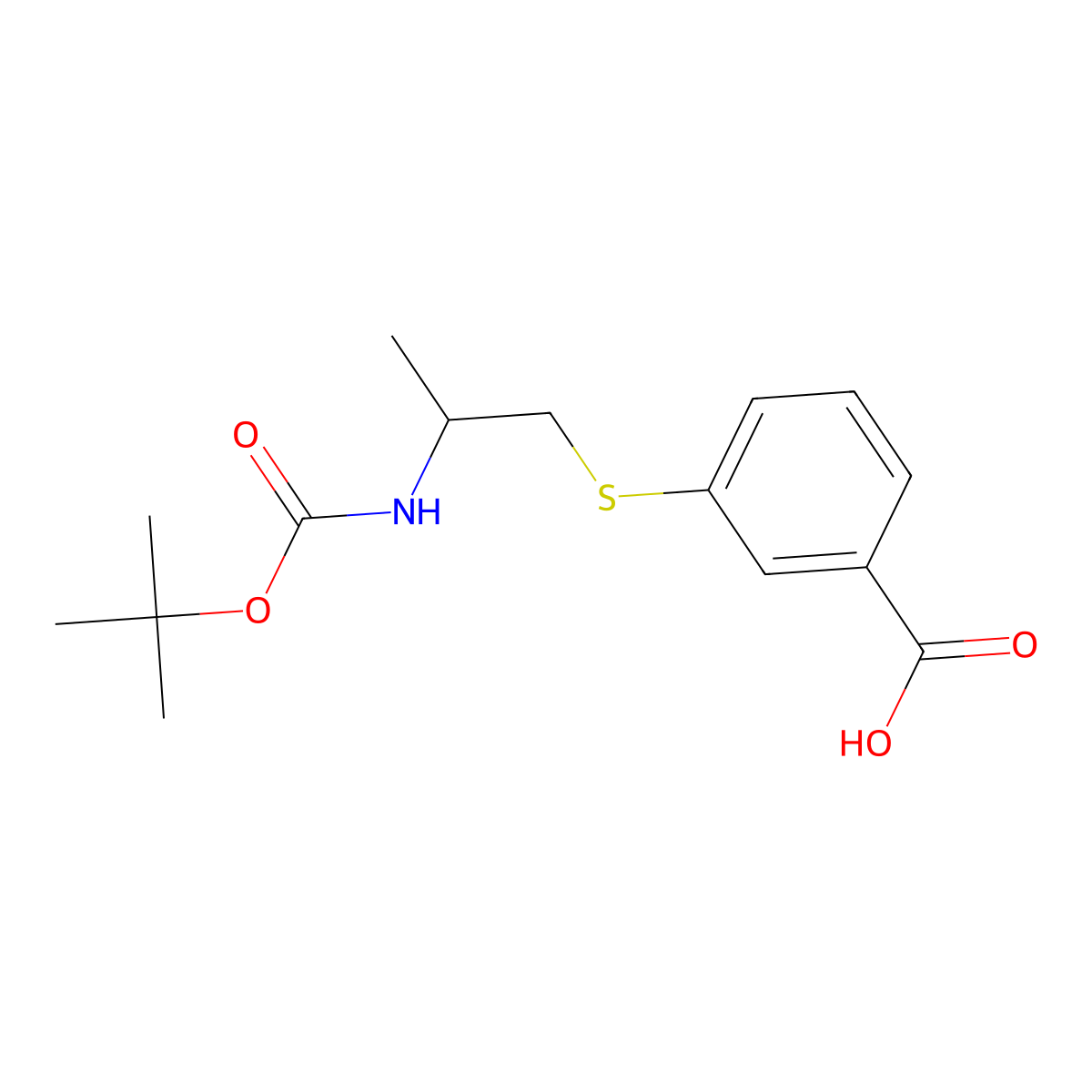 3-[(2-{[(Tert-butoxy)carbonyl]amino}propyl)sulfanyl]benzoic acid molecular structure, CAS 2580211-76-1